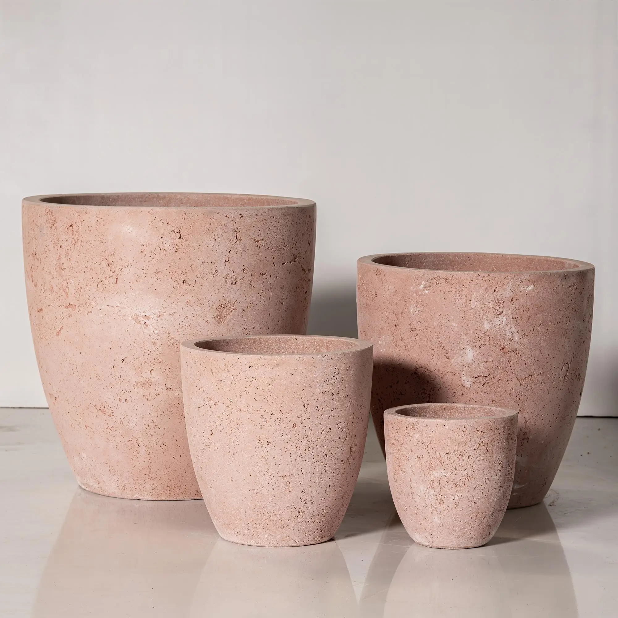 Vietnamese Origin Fiber Cement Flower Pots & Planters for Balcony & Garden Decoration Tree Pot Included