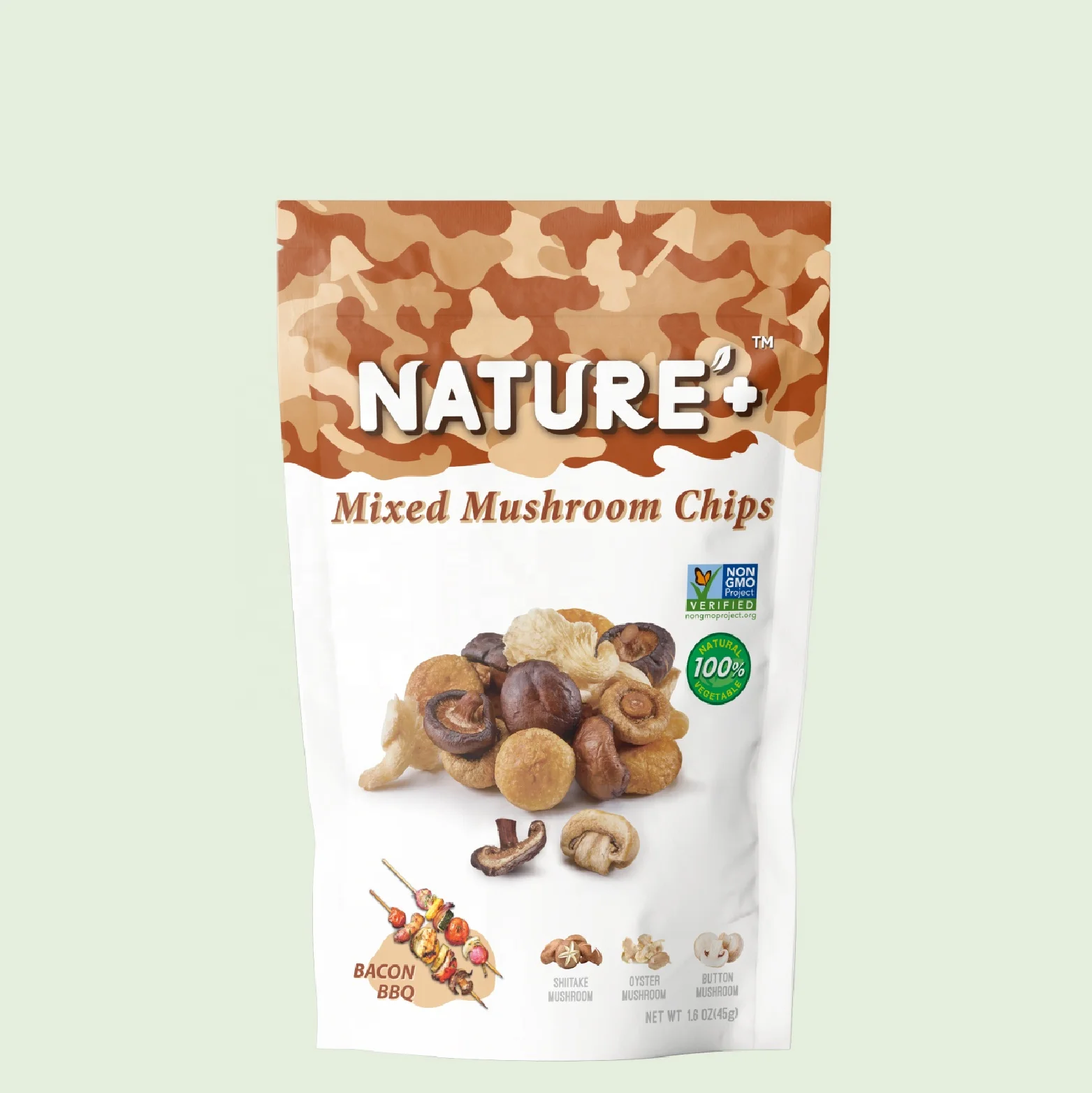 Vacuum Fried Mushroom Bacon No Preservatives Vegan International Export Quality Chips Healthy