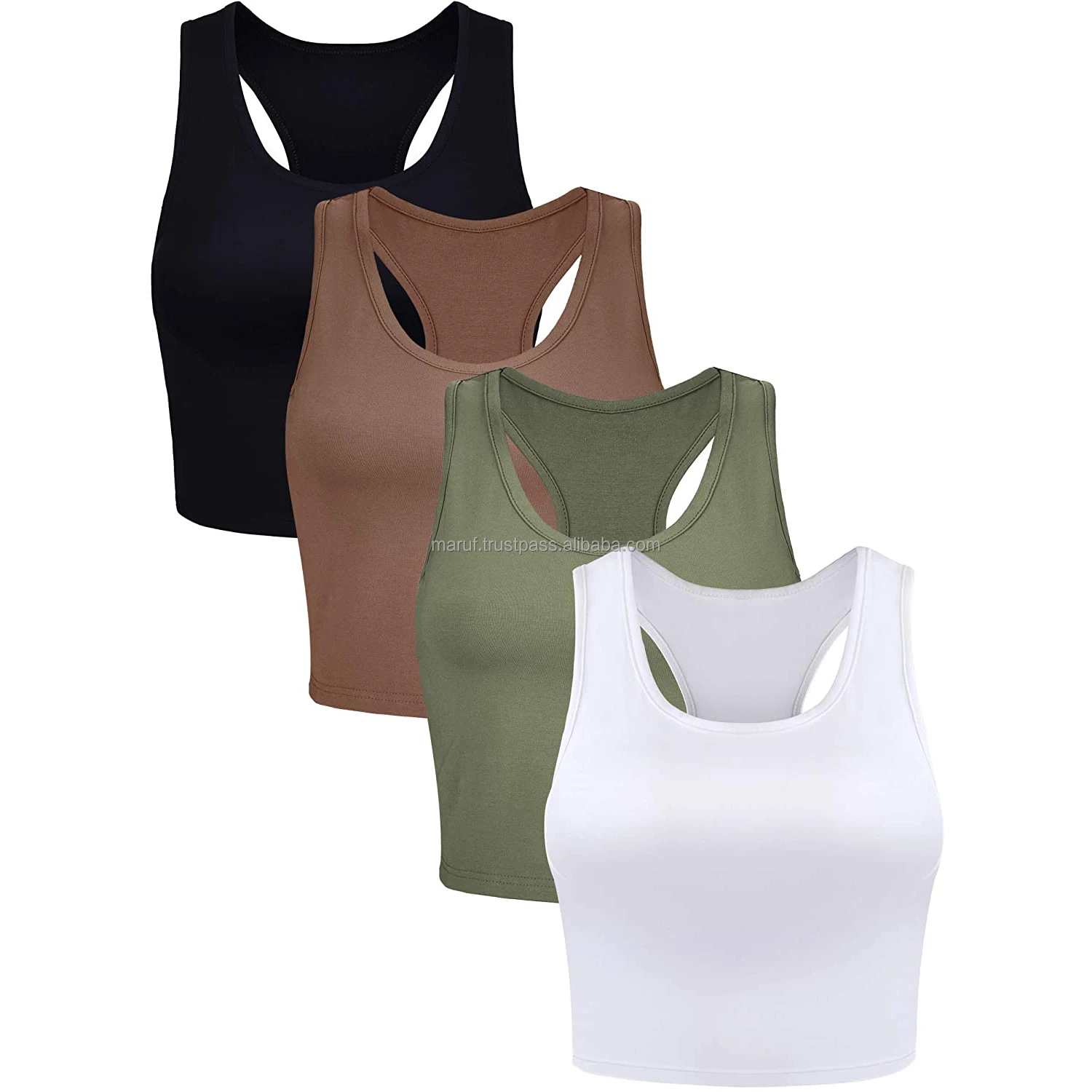 High Quality Cotton Sexy Custom Colourful Women MWTT6 Women Fashionable Crop Casual Tank Tops