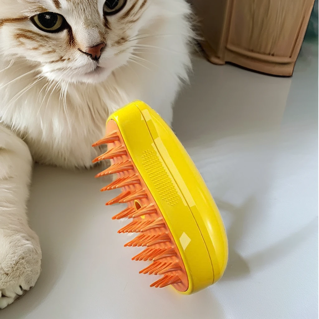 Premium 3 in 1 Pet Steam Brush Effective Cleaning & Grooming Tool