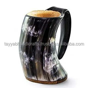 High Durable Powder Horn Viking Horn Mug for Home Decor Available at Custom Packaging From Indian Exporter Agate