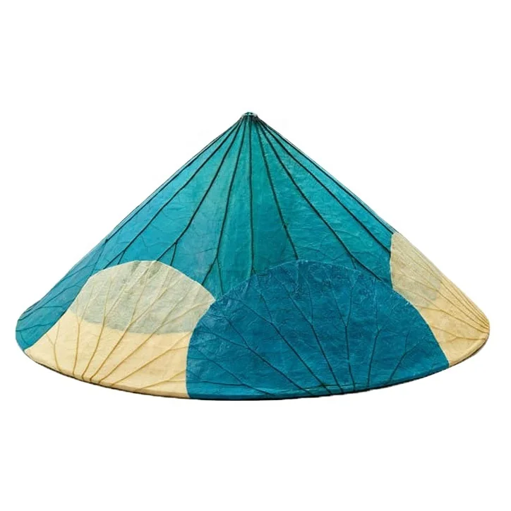 Head Wearing  Decoration Lotus Bamboo and Palm Leaf Colorful Conical Hat Made in Vietnam Use for Decoration and Daily c