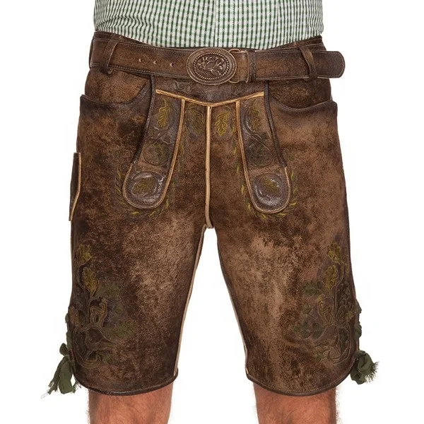 Traditional German outfit Trachten Wear Short / Oktoberfest Lederhosen / Bavarian Shorts Lederhosen Made Of Custom Leather