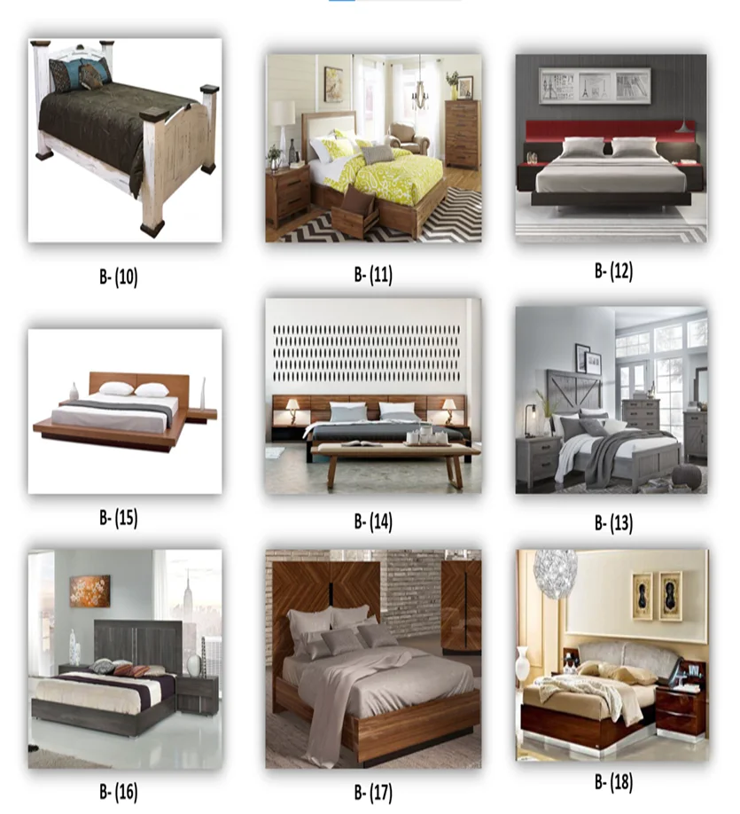 Modern North European Style Solid Wood Bed Bedroom Furniture Dermal Bed 708#