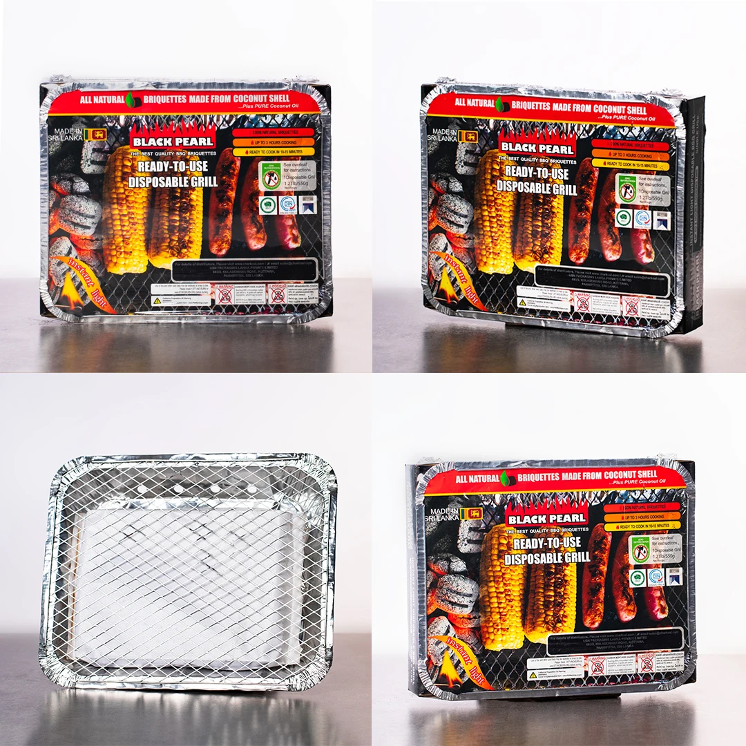 Elevate Your Outdoor Cooking with Our Eco-Friendly Coconut Shell Charcoal Briquettes and Disposable BBQ Grill