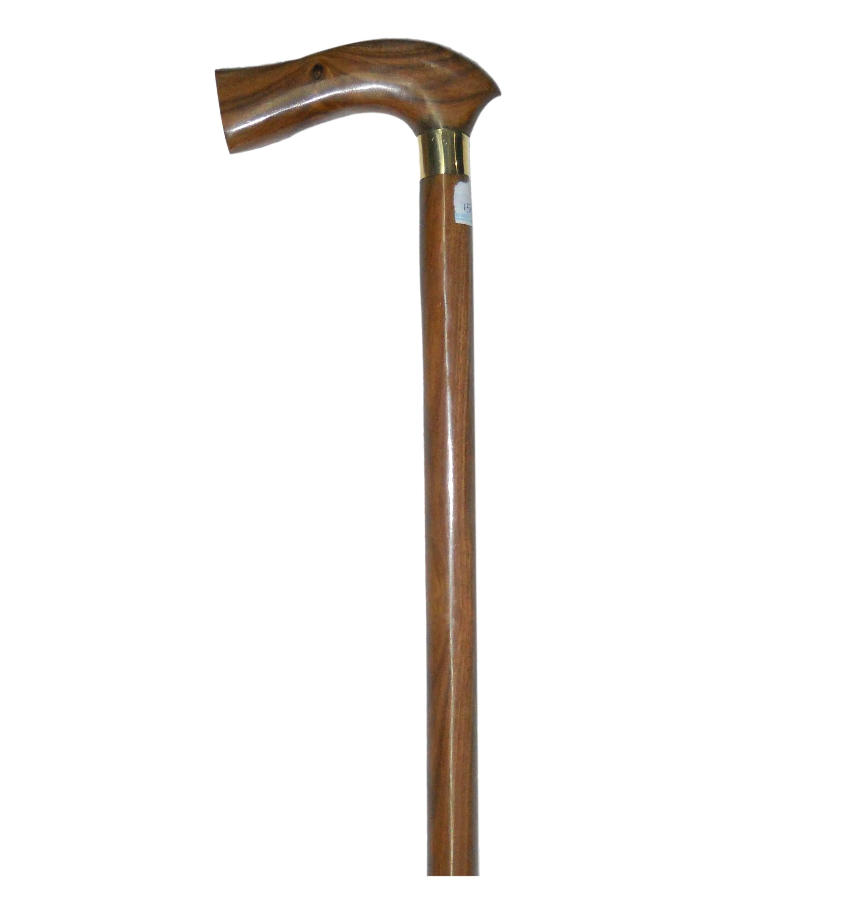 Дизайнерская деревянная трость ручной работы с латунной ручкой