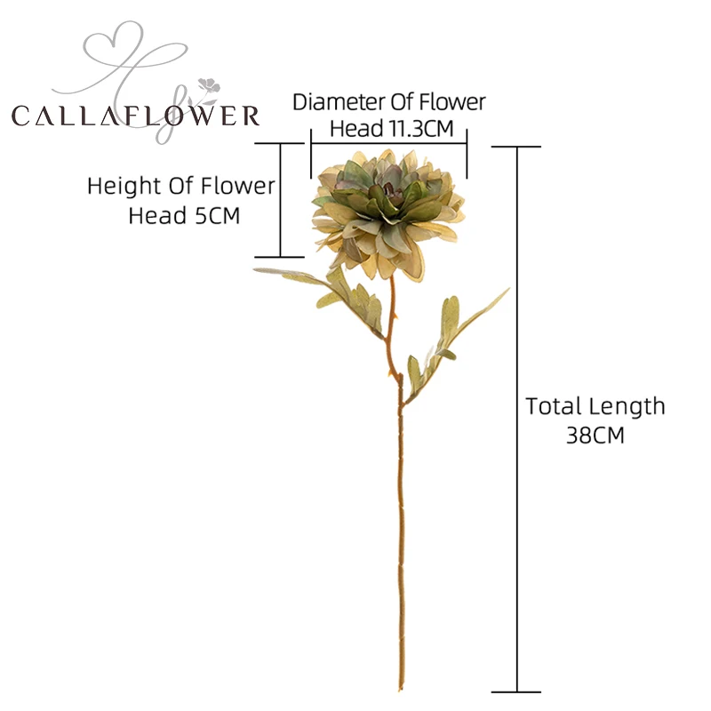 MW66789 Factory Direct Sale Artificial Flower Artifical Silk Dahlia For Flower Wall Backdrop