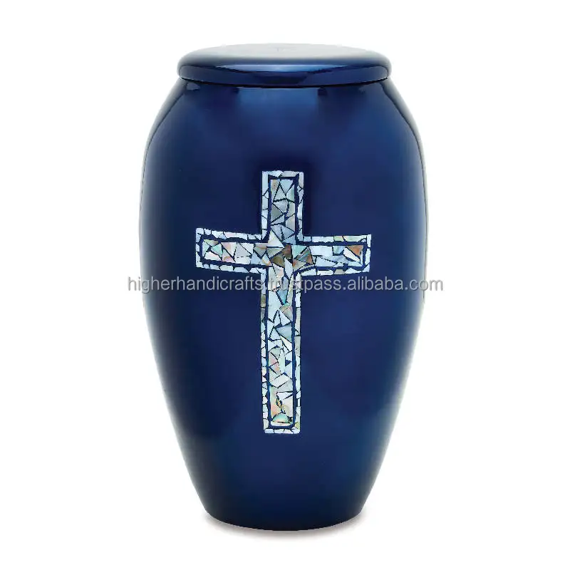 Elegant Purple Cremation Urn for Ashes Aluminium Adult Urns for Human Ashes Customized Sizes Wholesale Burial Funeral Supplies