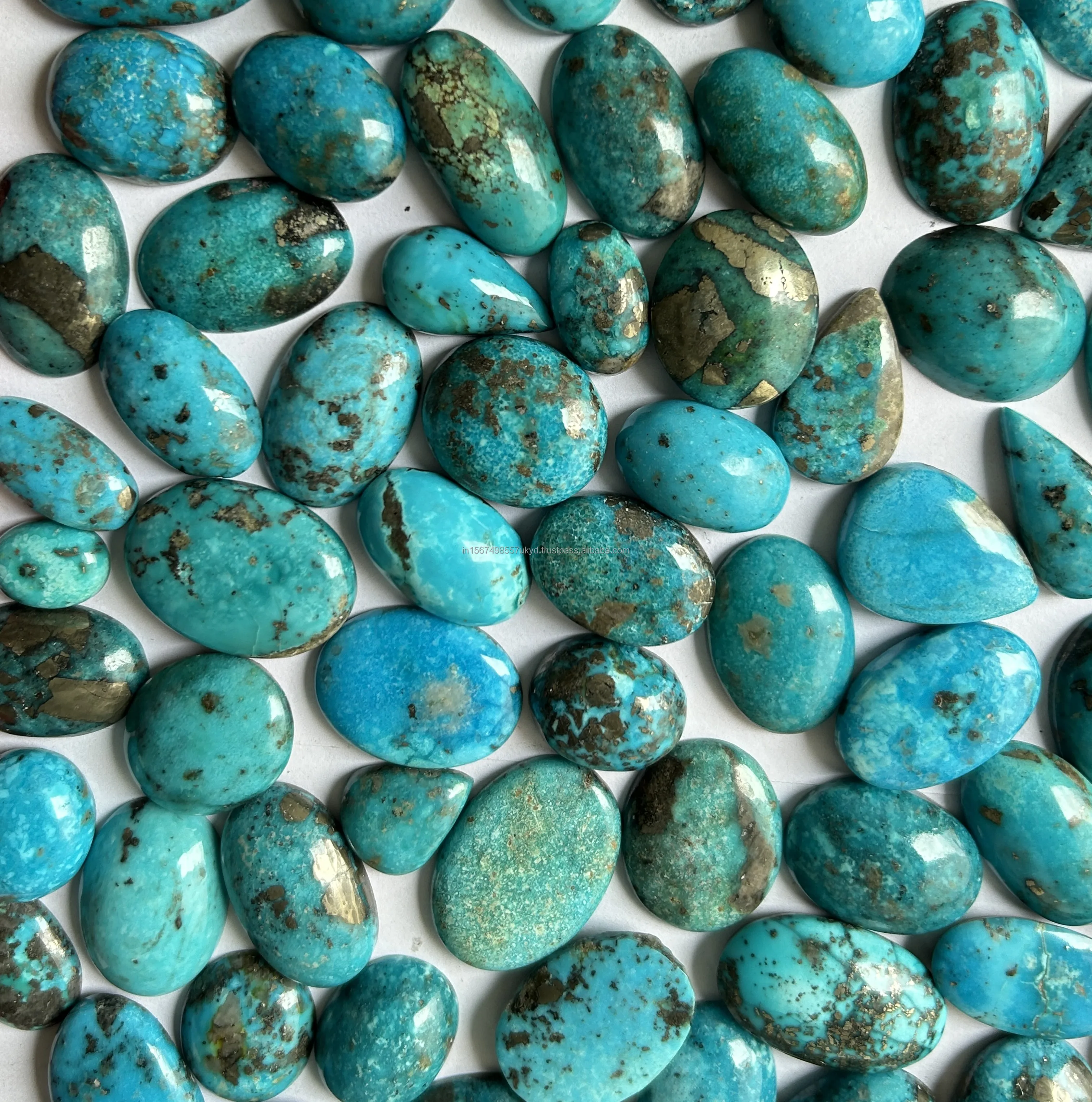 Top Quality Natural Irani Turquoise Gemstone Cabochon Loose Gemstone Lot Handmade Turquoise Gemstone Designer Smooth Cabochon
