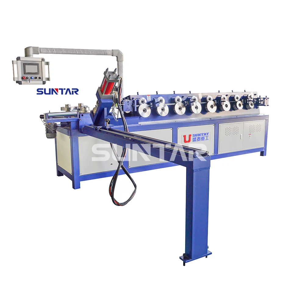 SUNTAY HVAC TDC TDF steel round duct flange automatic forming making machine