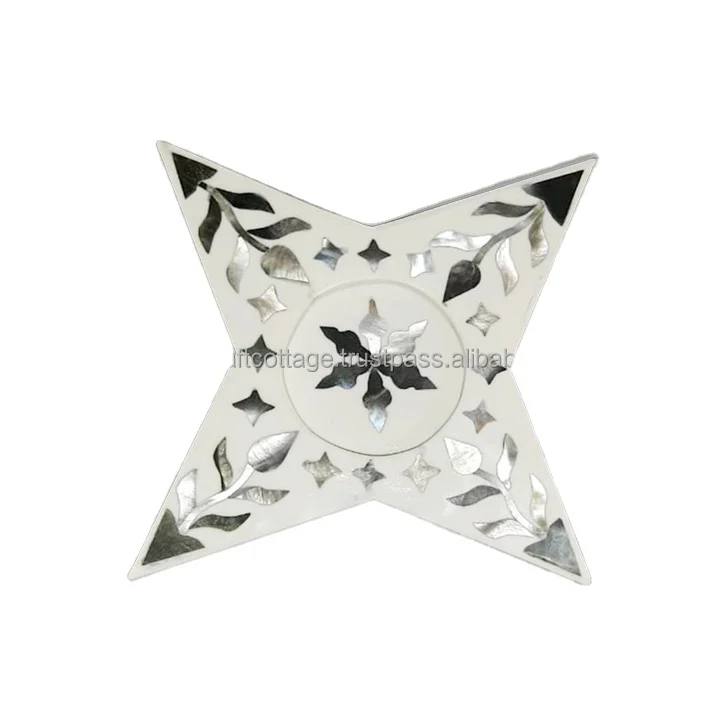 New Design Mother Of Pearl Tea/Coffee Platter/Coasters Arabic Cups Round Serving Plates Ramadan Gifts