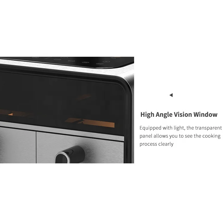 2400W 10L Dual Air Fryer Stainless Steel Household Oil Free Commercial Electric Digital Air Fryer Oven