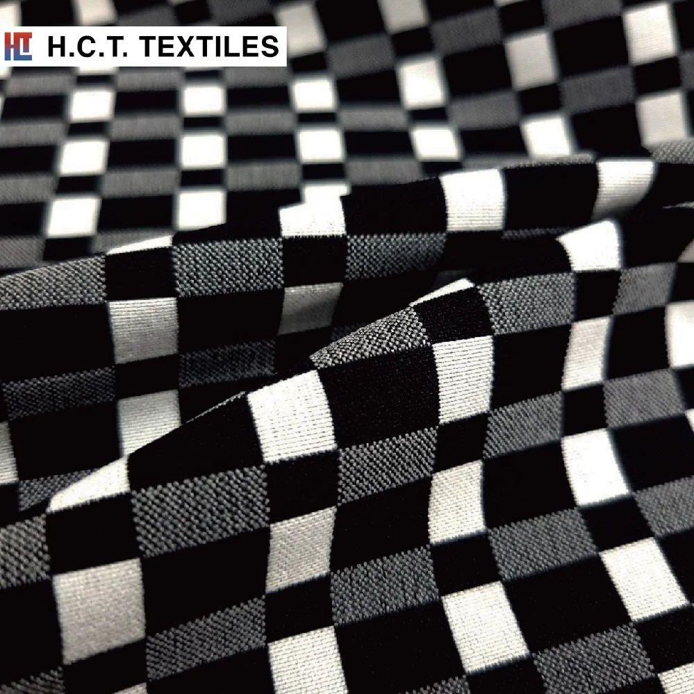 Тканая клетчатая ткань dobby 250 г эластичная полиэфирная нейлоновая