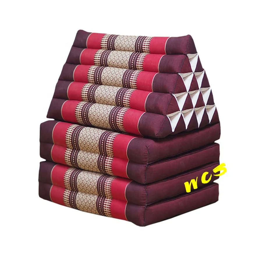 Thai Triangle Pillow Spa Pillow Seat Cushions Premium Quality Product Of Thailand Design 6 Holes 4 Fold Made In Thailand