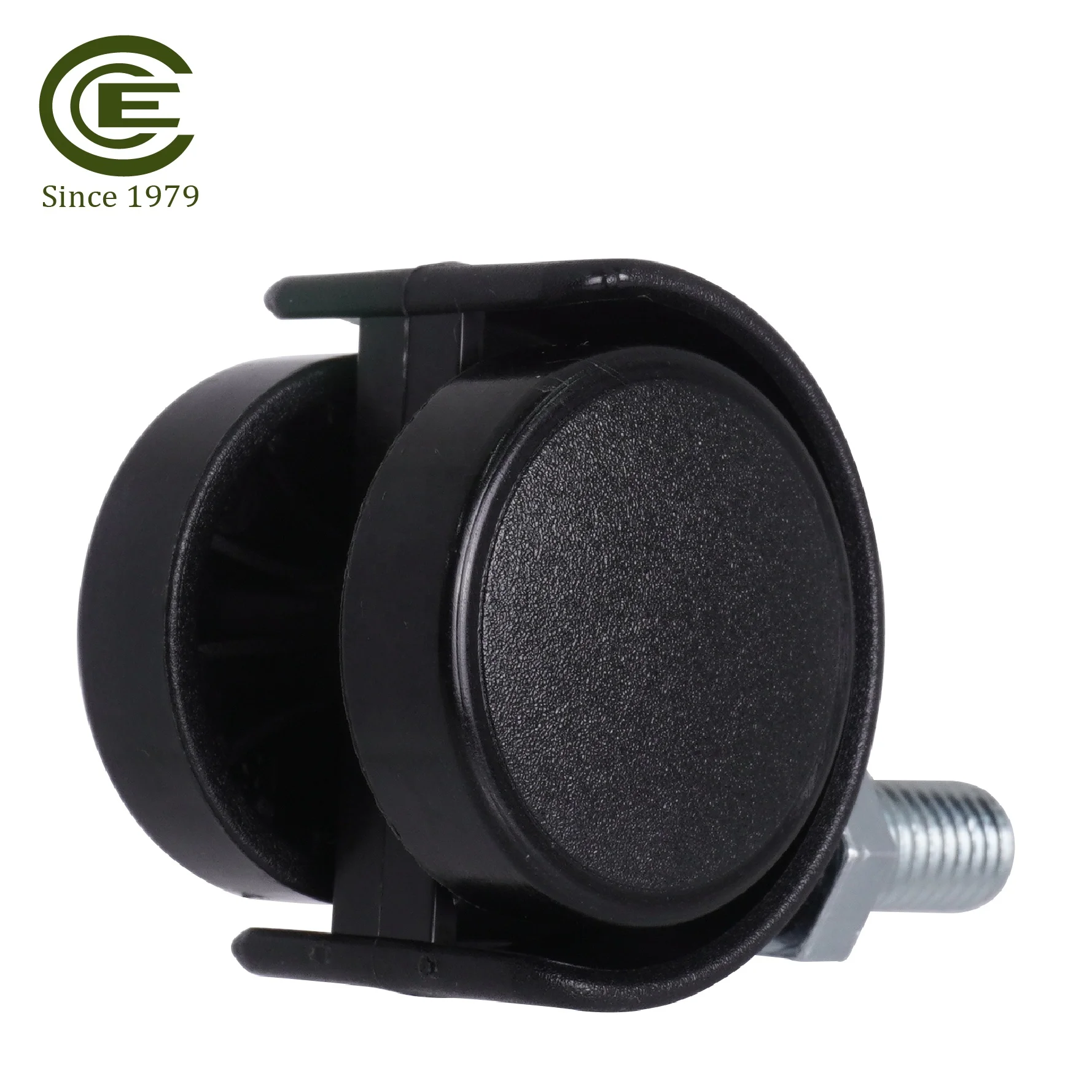 M8 Thread Screw Twin Plastic Caster 30mm Nylon Swivel Wheels