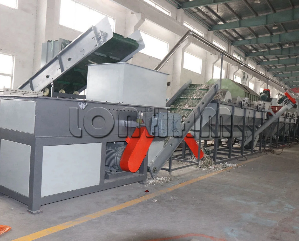 Waste PP Woven Bag Washing Crushing Line for Recycling Bags