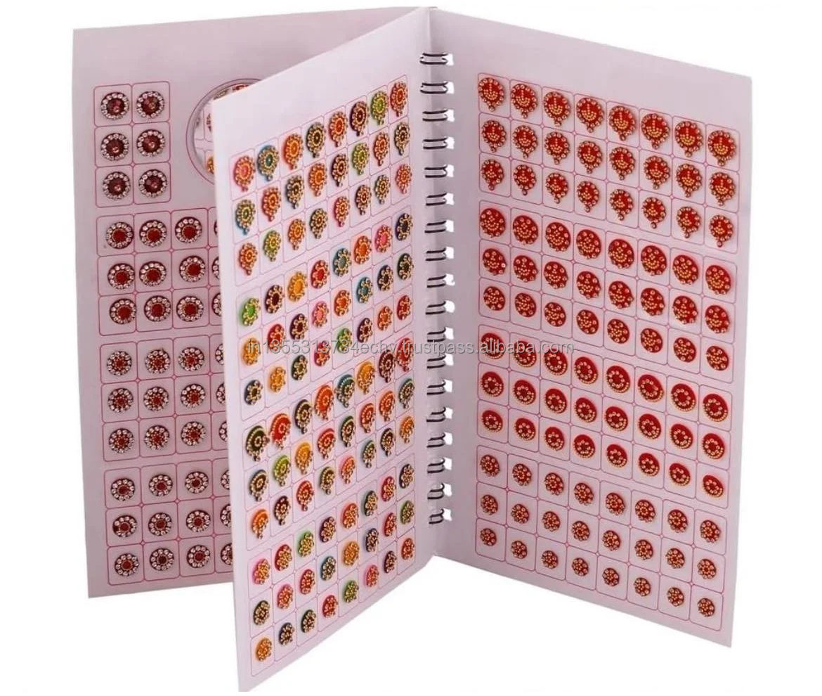 Multicolor Bindi Sticker Booklet For Woman & Girls Assorted Design, Shape & Size Bindi Book Wedding Favor Return Gift For Her