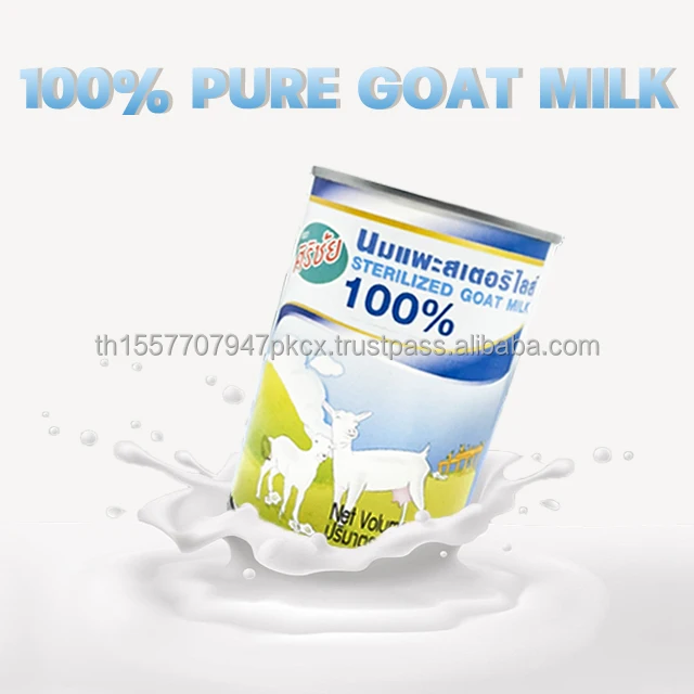oem service pure natural high protein 100% UHT sterilized pet goat milk canned 400ml/140ml goat milk