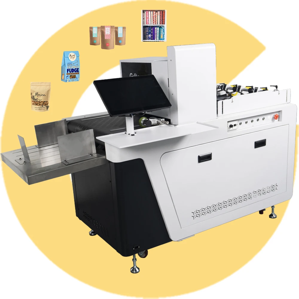 Giftec A3 Однопроходный принтер 600 мм ширина CMYK высокоскоростная картонная печатная машина для крафт-картона гофрированного картона