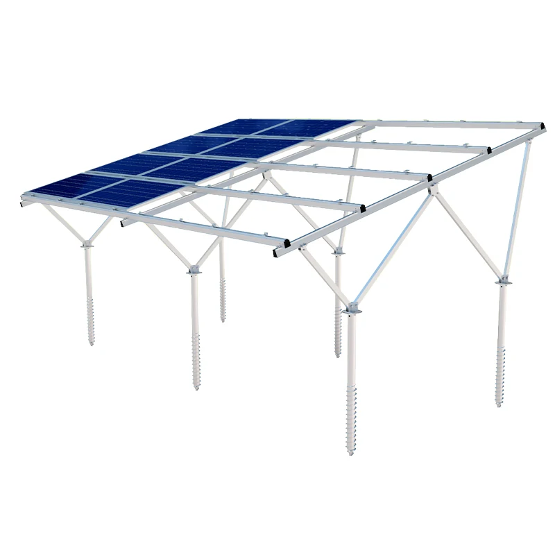 Solar Panels Ground Mounting Screw Pile Concrete BaseFoundation 10MW Solar PV Project Pre-assembled Structure