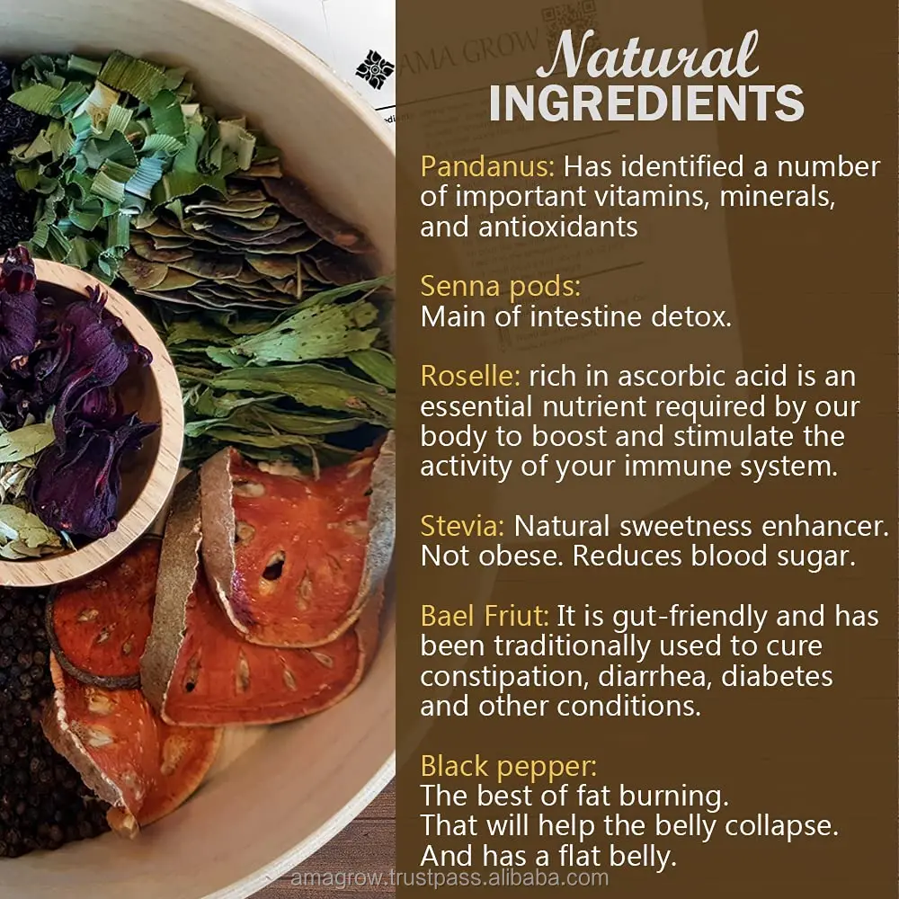 
Private Label - Natural 12 Herbal DETOX TEA Organic Blend for Weight Loss Colon Cleanse Tummy Firming Reduce Belly Fat Slimming 