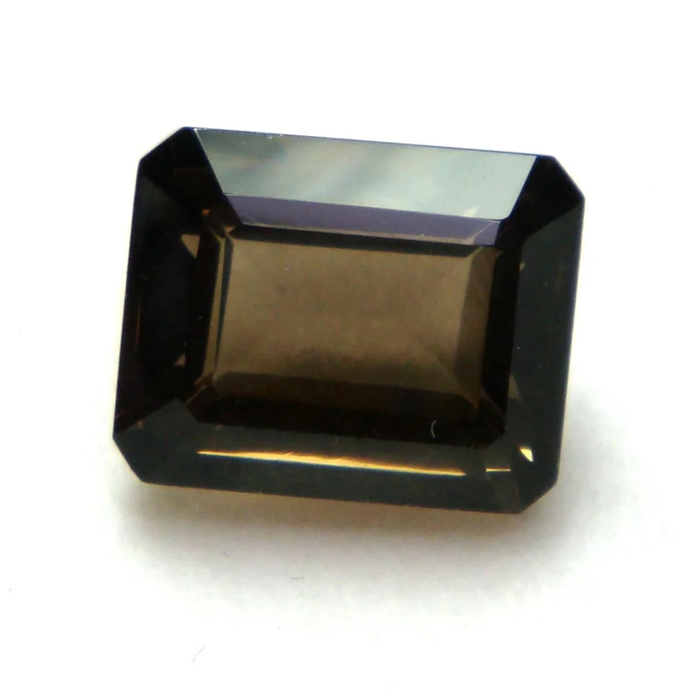 Высококачественный Ограненный восьмиугольный дымчатый кварц класса ААА незакрепленный камень для серебряного кольца на палец