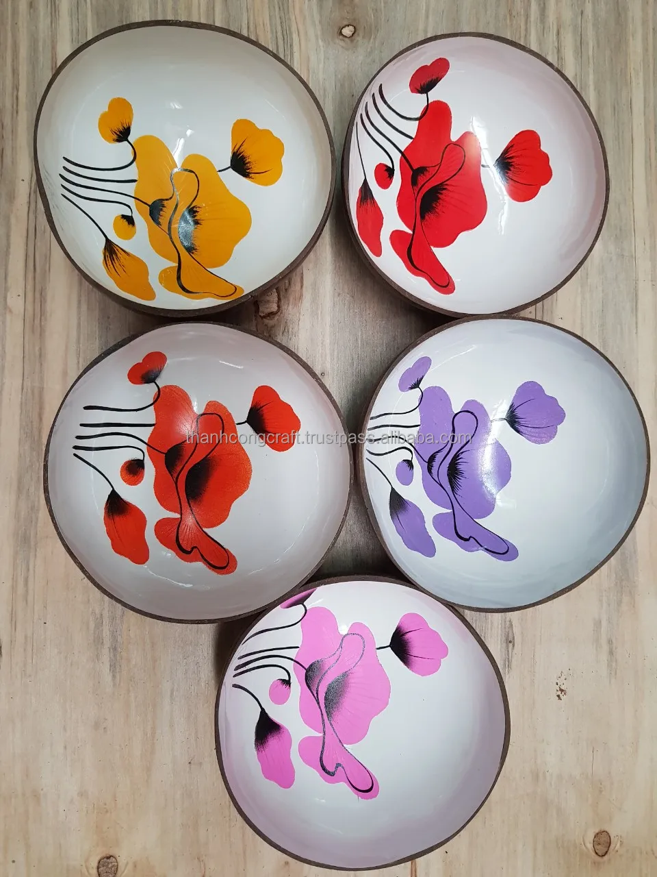 Натуральная Экологически чистая Кокосовая чаша/чаши из кокоса Вьетнам ручная работа дешевая покупка в большом количестве