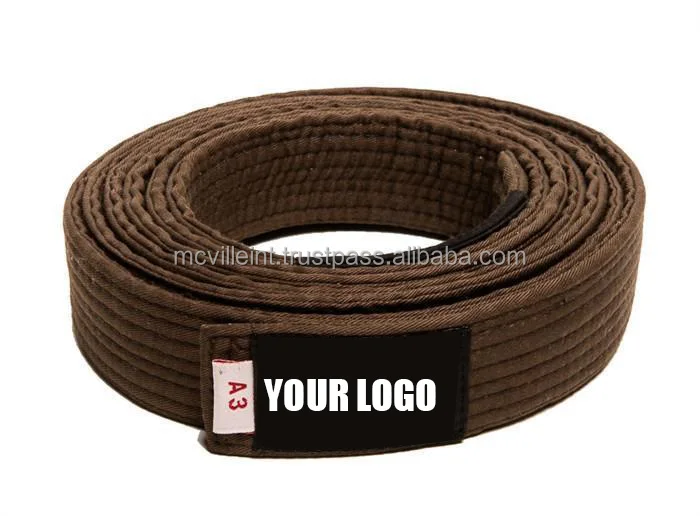  Высококачественный 100% хлопковый ремень для каратэ индивидуальный многоцветный с вышивкой боевых искусств тхэквондо черный