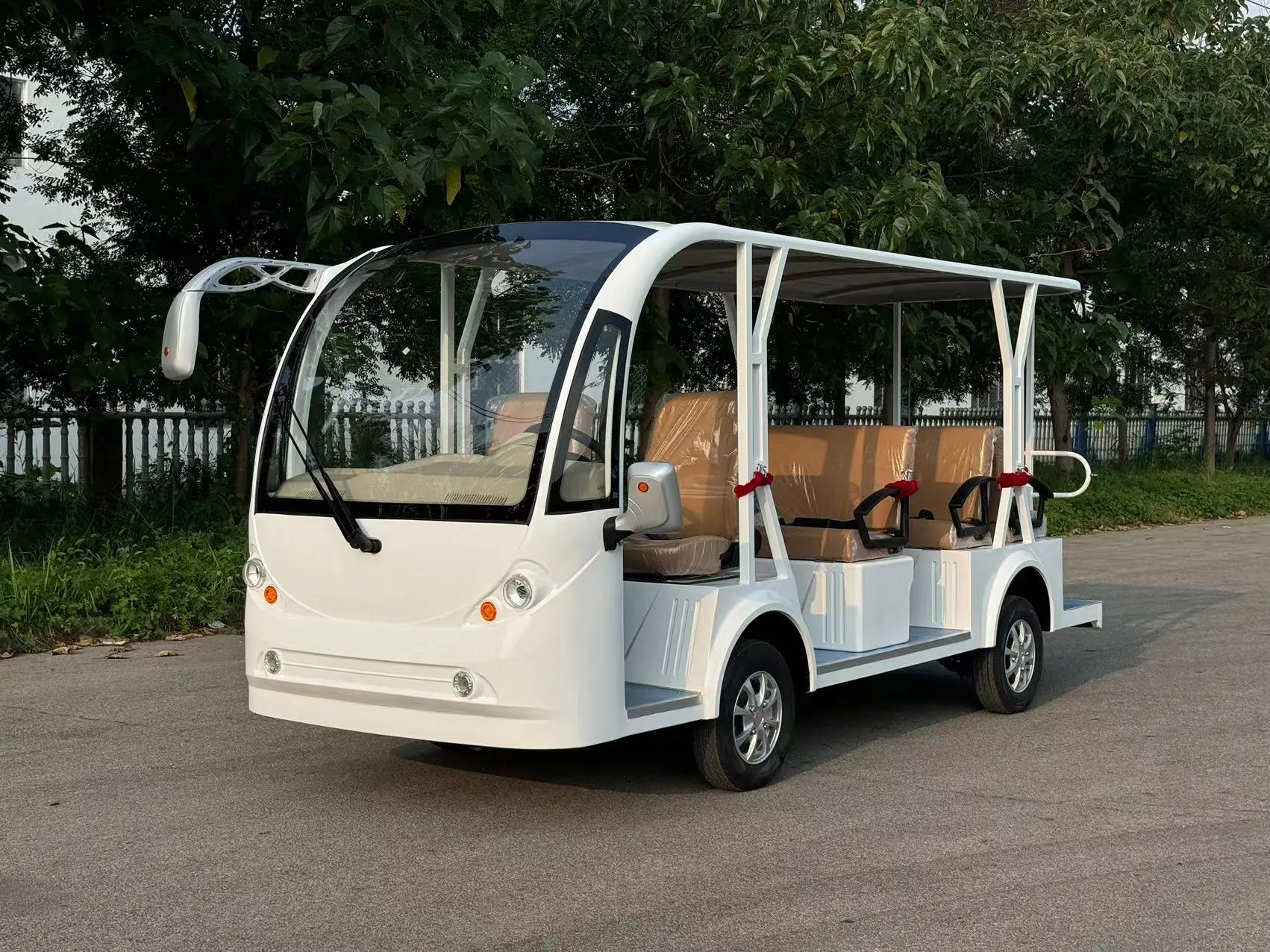 8 Seaters Sightseeing Bus Wholesale 72V Adults 4-wheel Electric Tourist Sightseeing Car