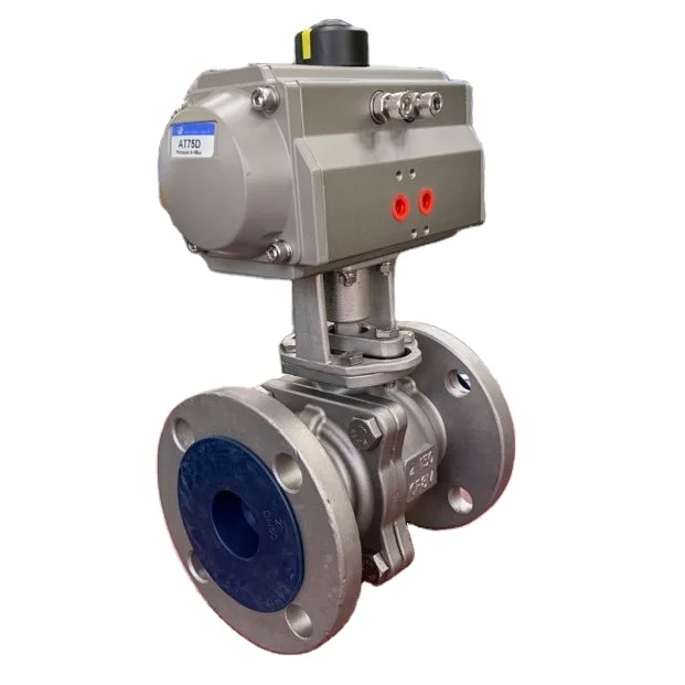  Тайваньский пневматический привод JIS фланец шаровой кран из нержавеющей стали SUS304 для Японии