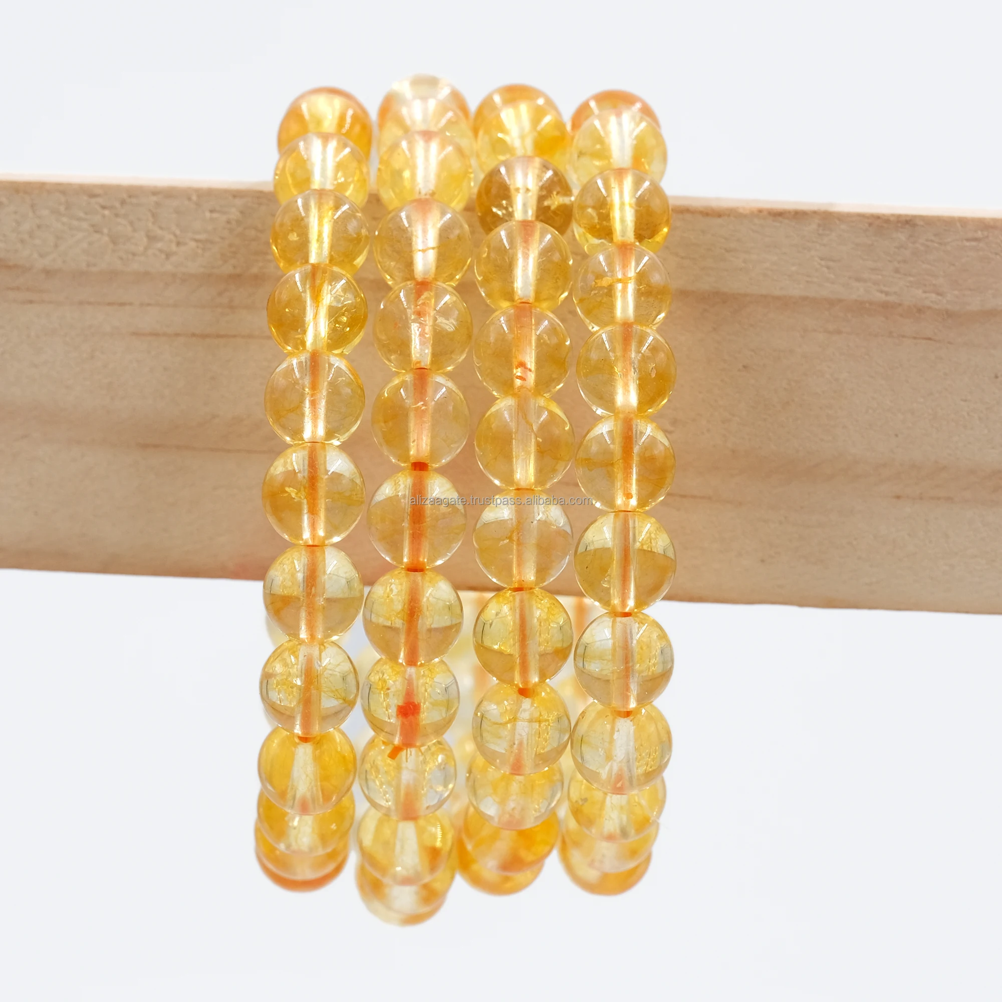 AAA Grade Genuine Citrine Bracelet for Women Men Natural Brazil Lemon Citrine Gemstone Beads New Citrine Bracelet Made Crystal