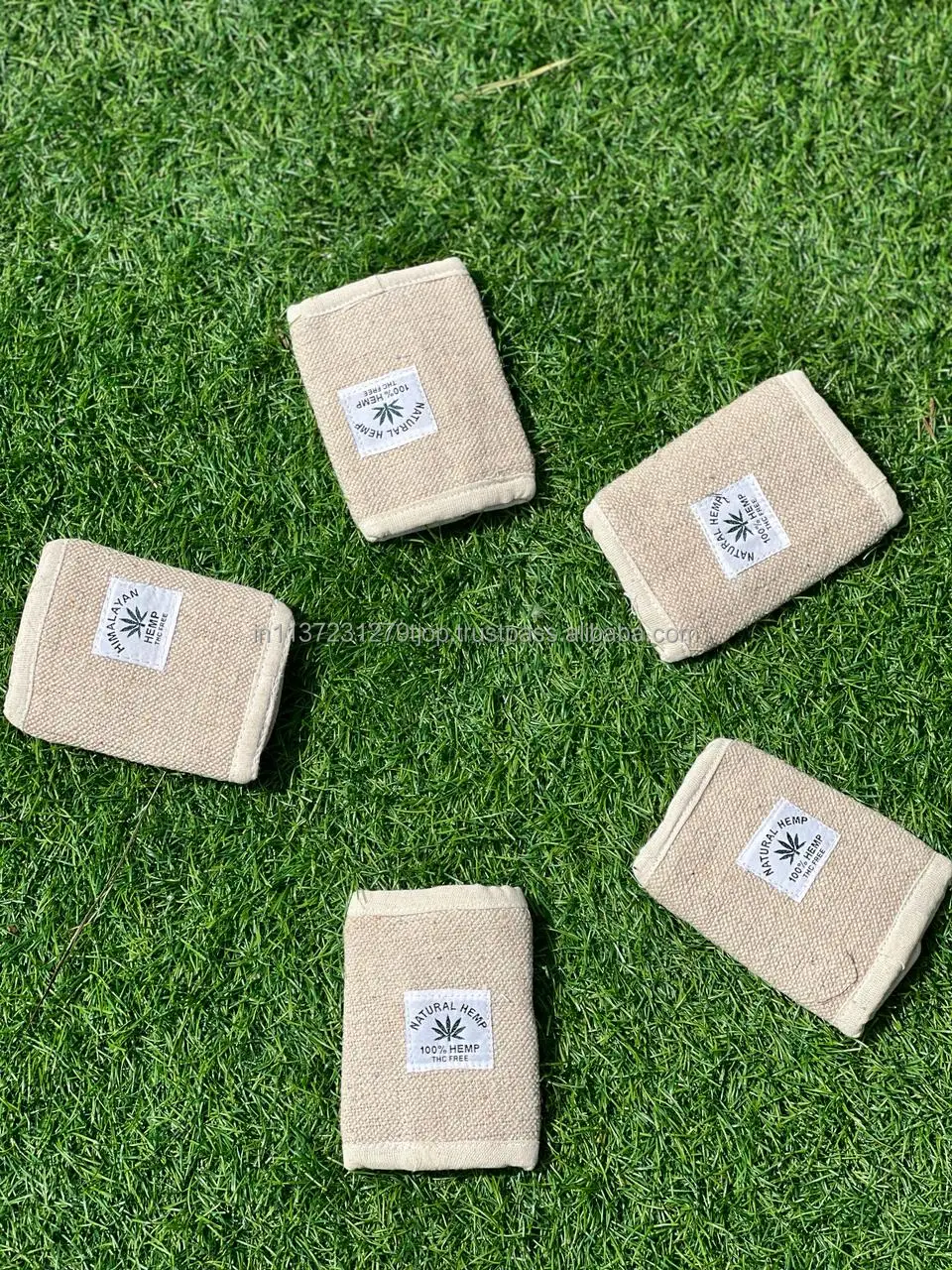 New Designer Stylish Handmade From Natural Fibres Hemp Trifold Unisex Wallets Personalized Card Holders and Coin Case Purses