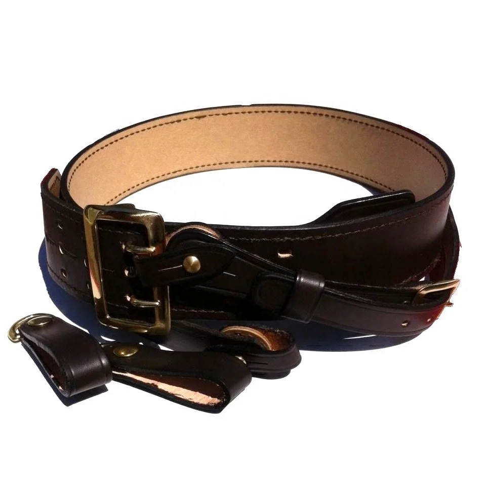 
Sam Brown Cross Belt Genuine Leather Police Duty Belt / Military Police Duty Belt / Navy Duty Belts 