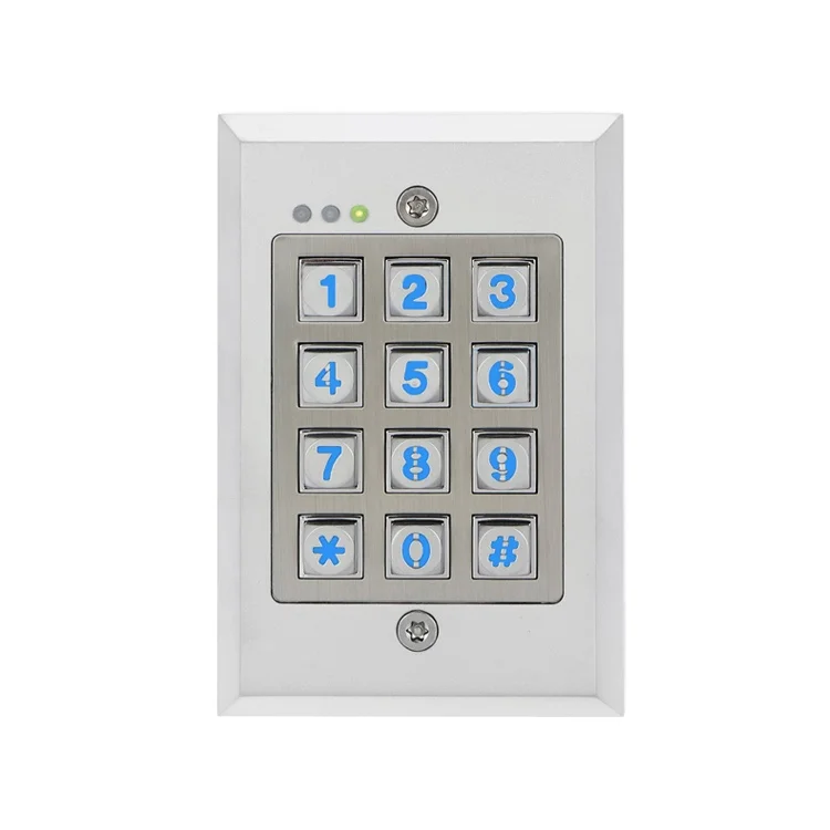 PIN Only ODM Zinc Alloy Metal Housing Access Control Keyboard Smart Home System Dual Output Vandal Resistant Tri-Tech Keypad