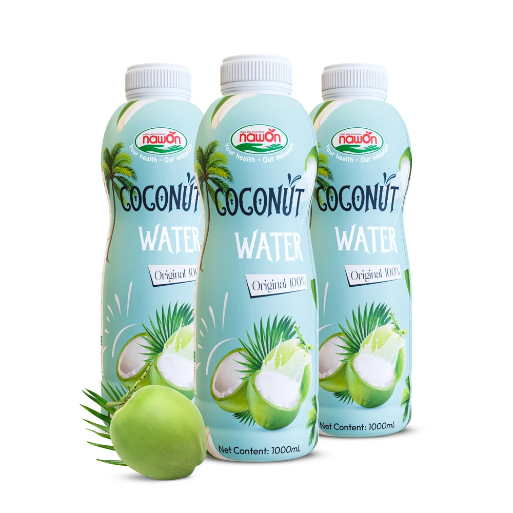 Nawon 1 Litter Coconut Water from 100% Coconut Water Vietnam | Wholesale Private Label Coconut Water in Aluminum Can, Bottle