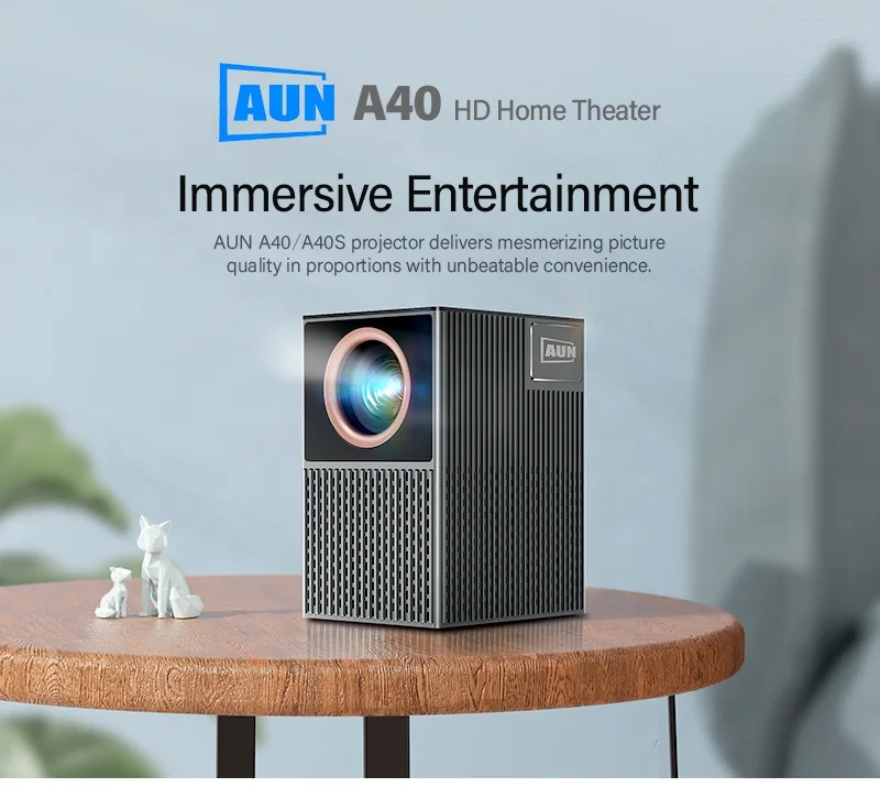 AUN A40S MINI Projector Android HD 720P Home Theater Cinema Projectors LED portable Video Beamer WIFI Mobile Phone