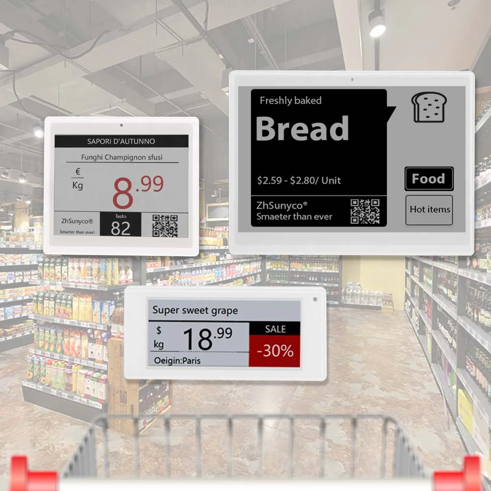 2.9 Inch Ble E Ink Display Electronic Shelf Label Supermarket Rfid Digital Price Tag