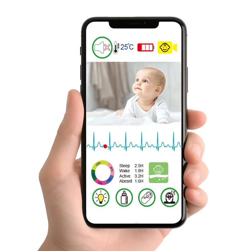 Standard baby sleeping rhythm monitor smart status danger alarm notification sensor with IOS/Android app  system | infant series