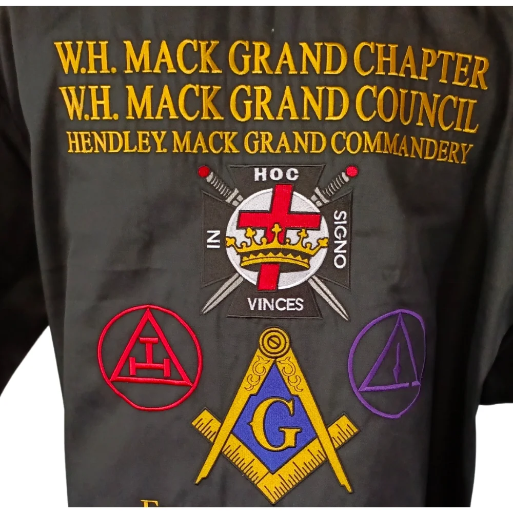 Customized Masonic Shirt with Embroidered Square and Compass and Working Tools All-Seeing Eye plus size T shirts