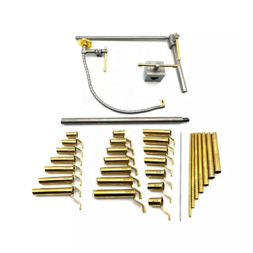 MIS Tubular Retractor Set System With Black Color German Stainless Steel Complete Set with Sterilize case