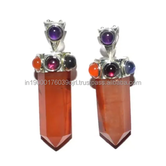 New Latest Crystal Gemstone Healing Seven Chakra Crystal Small Orgone Orgonite Pyramid Pendant For Crystal Wedding Gift Sale