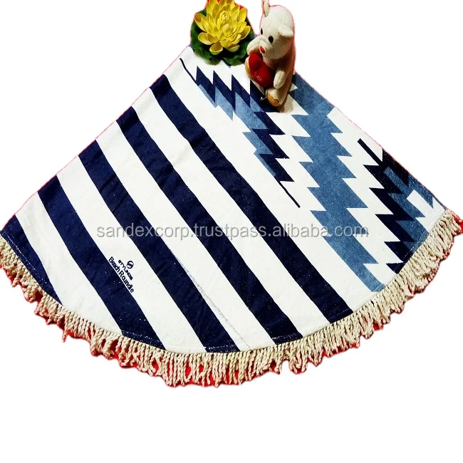 Circle Towel Best Cotton Round Towel export Quality Printed Design Beautiful Color and Design Cotton round Towel Indian Exporter