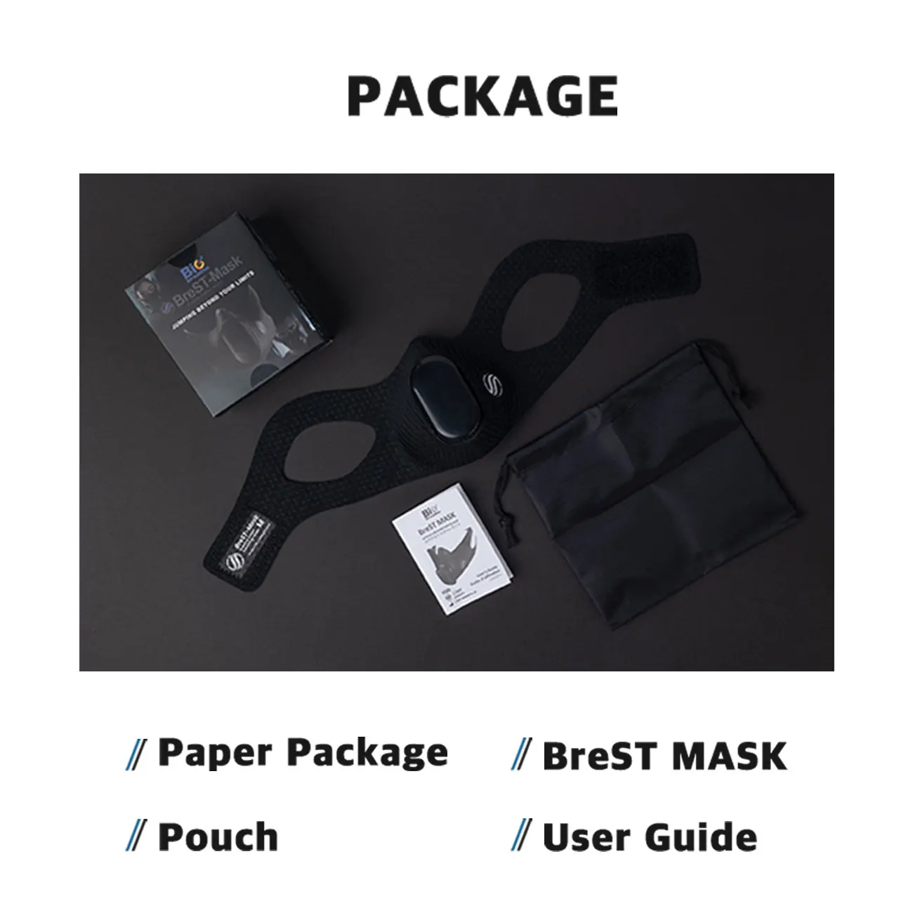 Eco-friendly Material High Altitude Oxygen Breathing Training Mask With Resistance for Fitness Sports Training