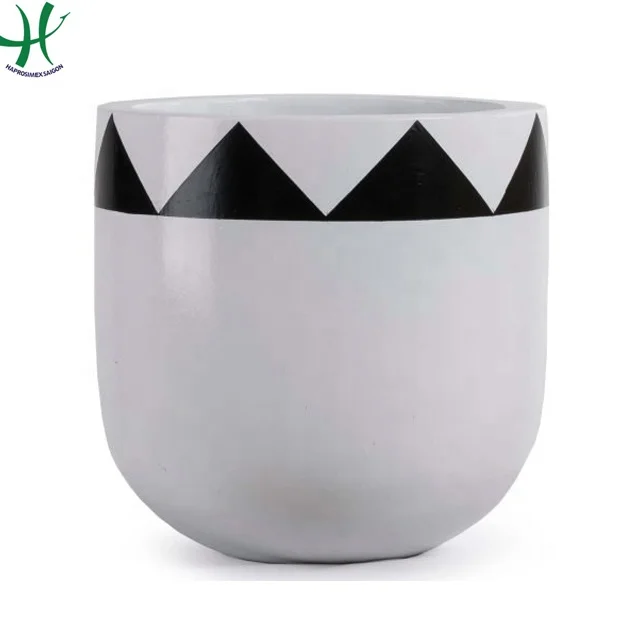 Vietnam ceramic flower pots / Indoor ceramic planter for home decoration/ Set of 3 (HG 13-1617/3)