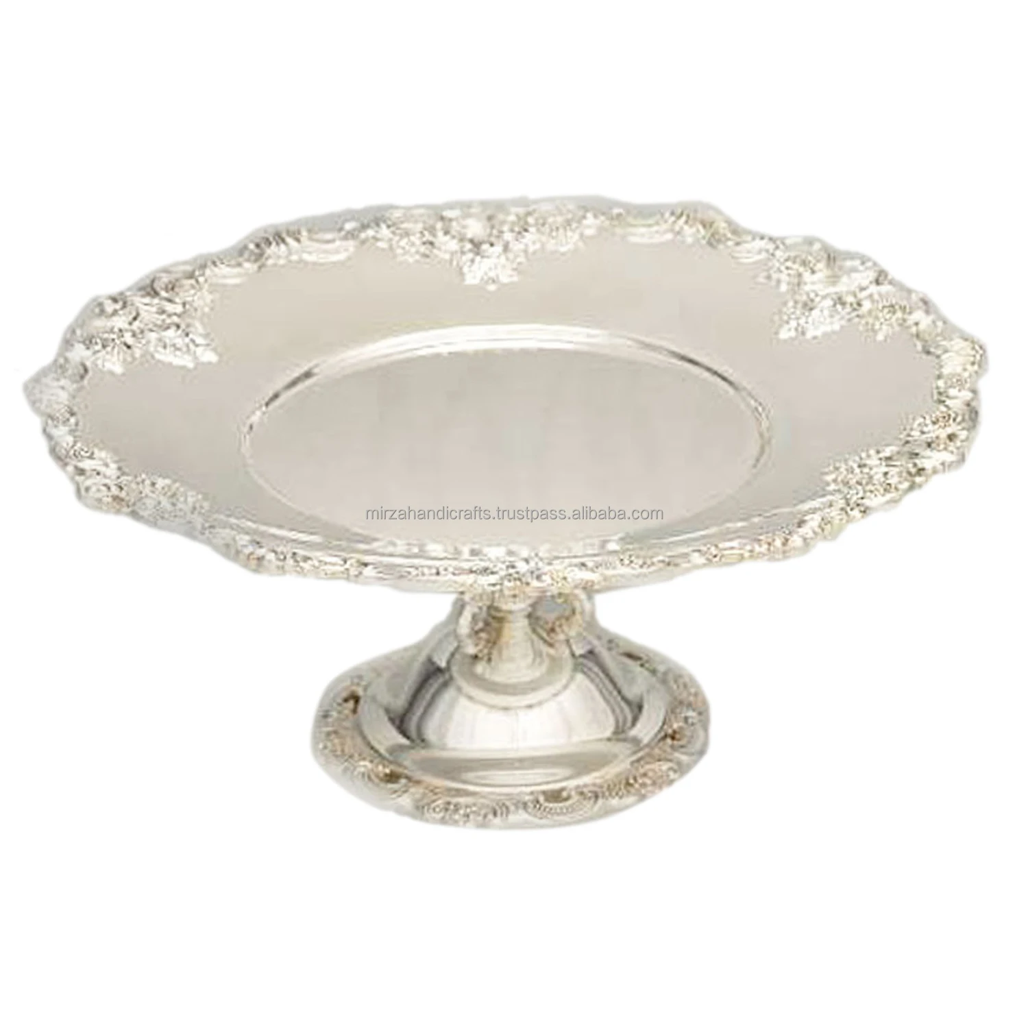 3-Piece Cake Stand Round Metal Cake Stands Set Unique Decorative Pattern Round Metal Cake Stands