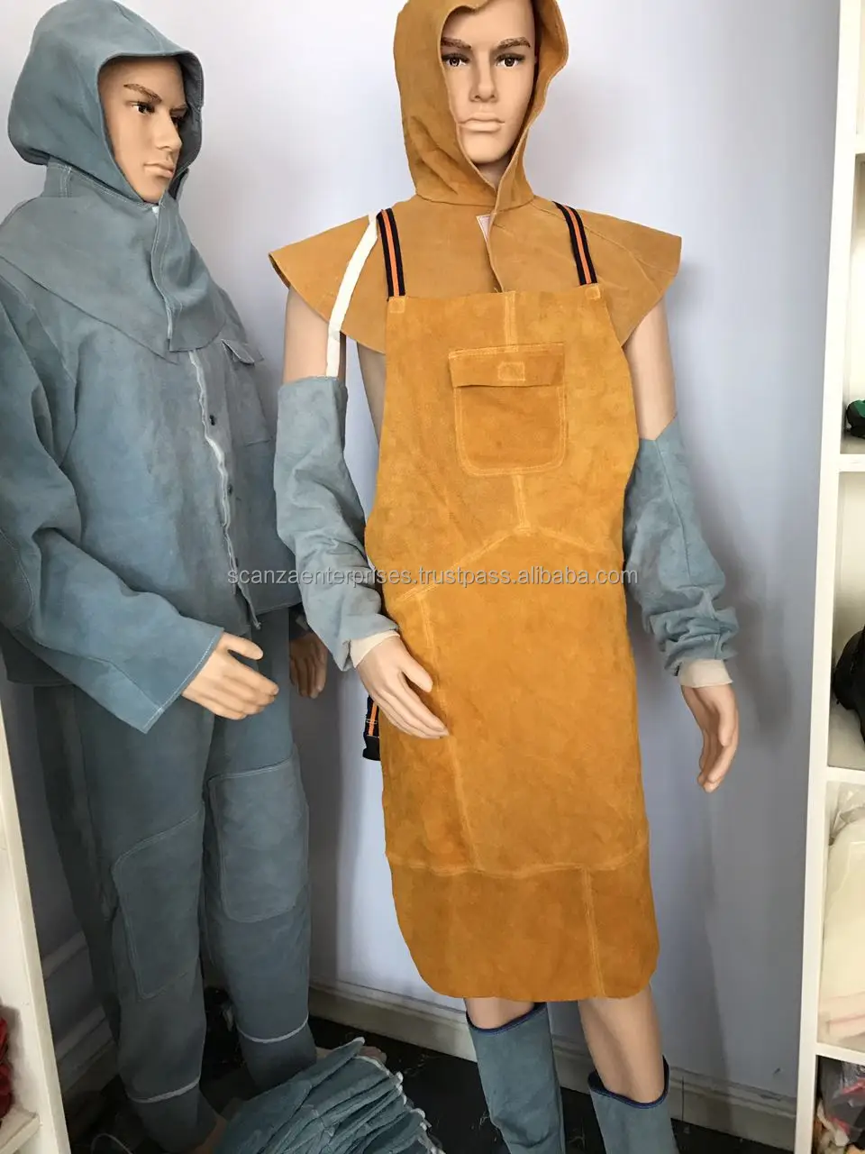 Leather Welding Suit Top Selling Custom Logo Factory Leather Welders Mig Tig Jacket Protective Welding Suit