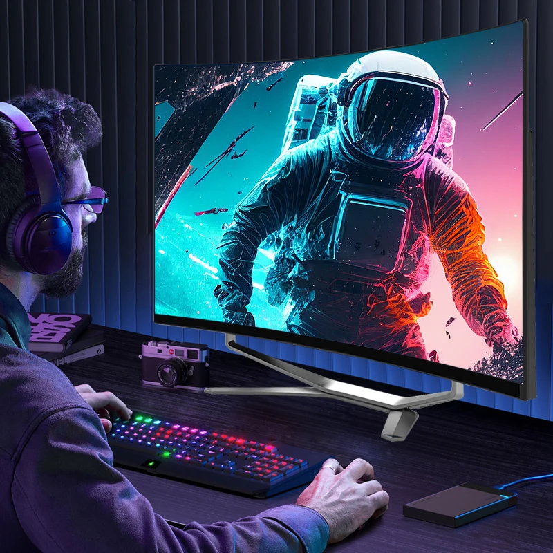 27 дюймов высоким качеством core I3 I5 I7 изогнутого экрана игровой настольный компьютер все в одном ПК компьютер для игр