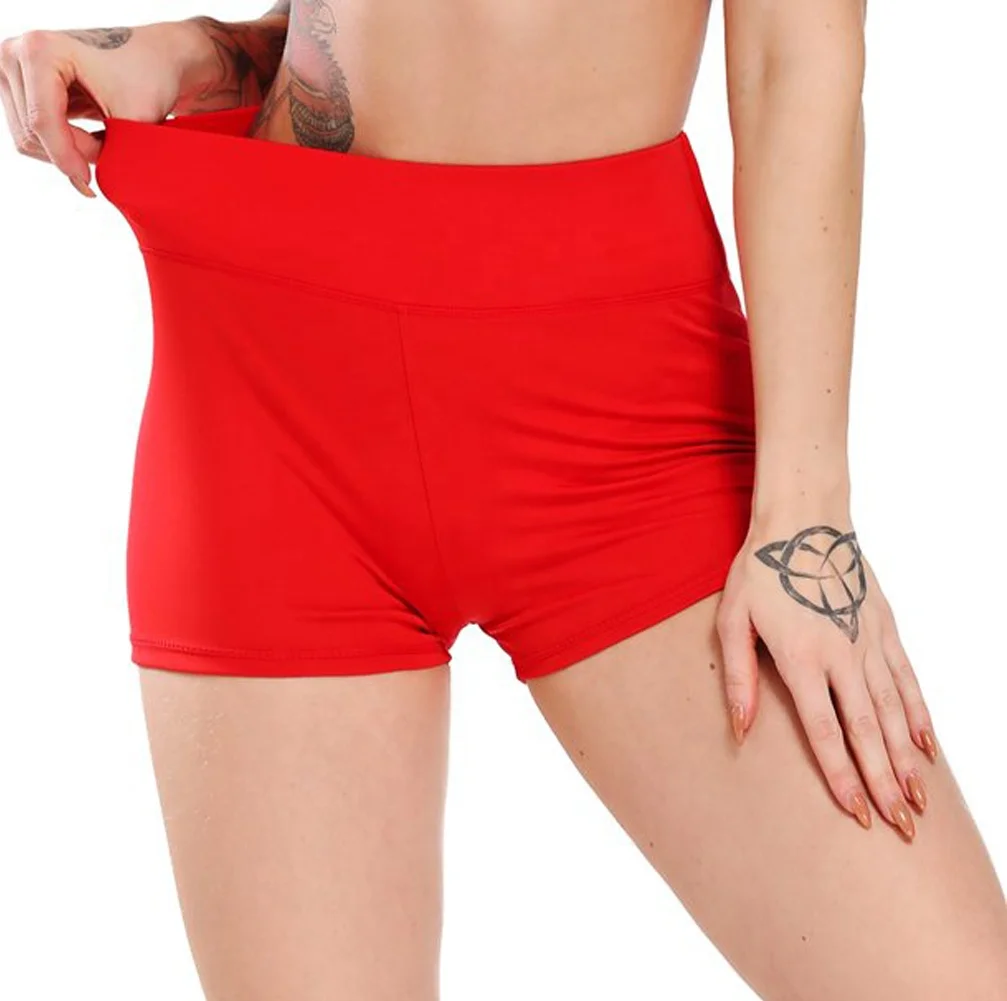 High Quality Running New Design Manufacturer Spandex / Polyester Compression Exercise Shorts long waist Sportswear