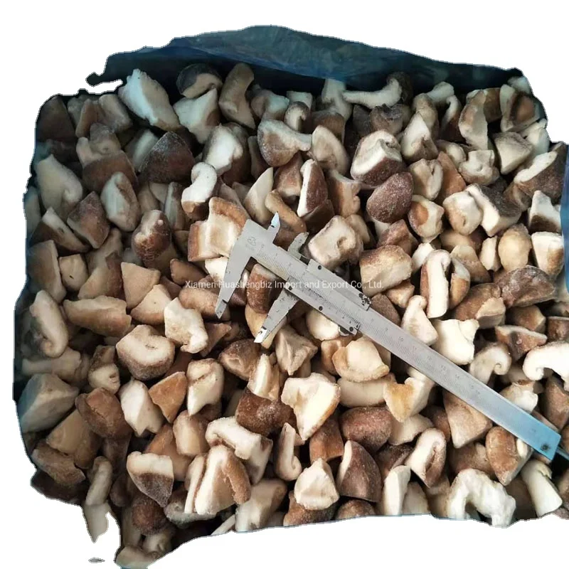 BRC Certified IQF Frozen Shiitake Quarters Frozen Shiitake Slices For Supermarkets