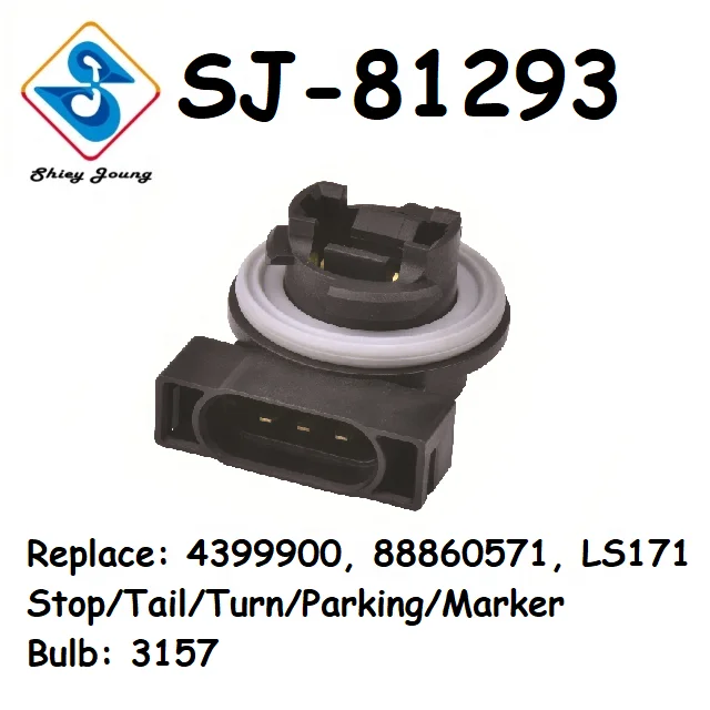 4399900 88860571 LS171 3157 Bulb Socket Auto Stop Tail Park Turn Double Contact Lamp Socket